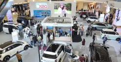 Indomobil Group resmi menggelar pameran Expo 2026 dengan konsep “EVperience” di Senayan City, Jakarta. (Sumber: Poskota/ Erwan Hartawan)