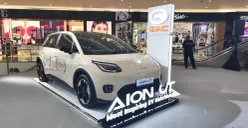 GAC Indonesia membawa tiga mobil listrik dalam ajang Indomobil Expo 2026 di Senayan City, Tanah Abang, Jakarta Pusat. (Sumber: Poskota/Erwan Hartawan)