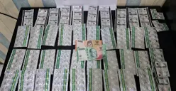 Ratusan barang bukti obat keras yang disita polisi dari dua pelaku pengedar di Sawangan, Depok. (Sumber: Pos Kota/ Angga Pahlevi)