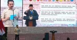 Jaksa Agung Republik Indonesia sekaligus Wakil Ketua Pengarah Satuan Tugas Penertiban Kawasan Hutan (Satgas PKH), ST Burhanuddin, saat memberikan sambutan di Kejaksaan Agung (Kejagung), Jakarta Selatan, Rabu, 11 Mei 2026. (Sumber: Poskota/Ali Mansur)