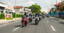Journalist MAX Community (JMC) bersama Yamaha Indonesia menjalani touring lintas pulau menuju Lampung dengan jarak tempuh lebih dari 500 kilometer. (Sumber: Yamaha)