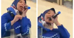 Tangkapan layar sosok Rahyu Afsari yang tengah menjadi perhatian setelah aksinya membuat kericuhan saat Afgan tampil di Mal Grand (Sumber: X/@________dyah)