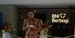 Direktur Kelembagaan BNI, Eko Setyo Nugroho saat peresmian fasilitas co-working space di Perpustakaan dan Arsip UGM, Selasa, 13 Mei 2026. (Sumber: Dok. BNI)