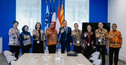 Wakil Gubernur (Wagub) DKI Jakarta, Rano Karno bersama delegasi Pemerintah Provinsi (Pemprov) DKI Jakarta bertemu Wakil Wali Kota Cannes, Thomas Pariente, di Hôtel de Ville de Cannes, pada Kamis, 14 Mei 2026. (Sumber: Pemprov DKI Jakarta)