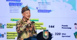 Mendagri Tito Karnavian dalam Apresiasi Pemda Berprestasi 2026 Regional Nusa Tenggara dan Maluku di Ballroom Merumatta Senggigi, Lombok, NTB, Selasa, 19 Mei 2026. (Sumber: Dok. Kemendagri)