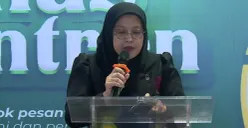 Asisten Deputi Kemitraan dan Rantai Pasok Usaha Menengah Kementerian UMKM, Metty Kusmayanti dalam kegiatan Rakernas dan Expo Inkopontren 2026 di SME Tower, Jakarta Selatan, Rabu, 20 Mei 2026. (Sumber: Dok. Inkopontren)