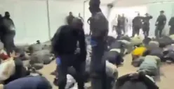 Viral video aktivis Gaza dipaksa berlutut. (Sumber: X/@PecintaSejarah2)