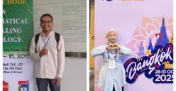Kolase Rifaldy Fajar dan Prihantini tengah viral setelah keduanya dikaitkan dengan dugaan manipulasi riset dan pemalsuan identitas dalam forum ilmiah internasional ISPPD 2026. (Sumber: X/@txtdarigurugenz)