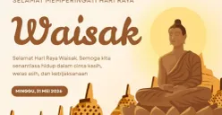 Ilustrasi - Poster Hari Raya Waisak 2026. (Sumber: Canva/Nomie)