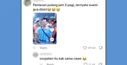 Pria diinterogasi istri setelah terlihat mengenakan baju yang sama dengan seorang wanita saat merayakan kemenangan Timnas. (Sumber: Dok. Threads/@nana_nug)