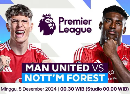 Link live streaming Manchester United vs Nottingham Forest. (Sumber: Vidio)