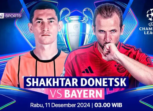 Live streaming Shakhtar Donetsk vs Bayern Munchen. (Sumber: Vidio)