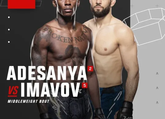 Promotor Ultimate Fighting Championship (UFC) resmi mengumumkan Duel Israel Adesanya melawan Nassourdine Imavov di Riyadh, Arab Saudi, pada 1 Februari 2025. (Sumber: X: UFCEurope)