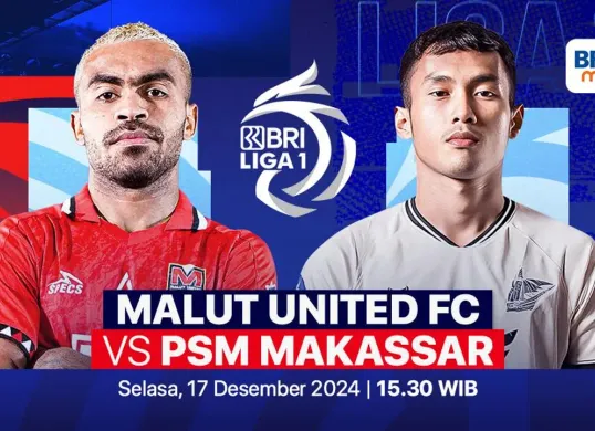 Link live streaming pertandingan Malut United vs PSM Makassar, pada pekan ke-15 Liga 1 2024-25. (Sumber:  | Foto: Vidio)