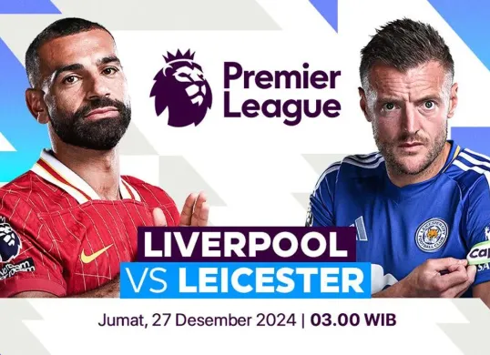 Link live streaming pertandingan Liverpool vs Leicester, pada pekan ke-18 Liga Inggris 2024-25. (Sumber:  | Foto: Vidio)