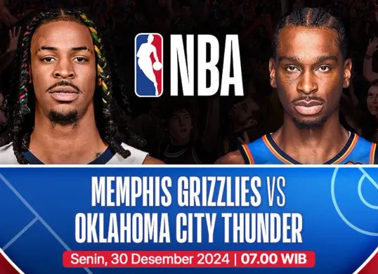 Link live streaming Memphis Grizzlies vs Oklahoma City Thunder. (Sumber: Vidio)