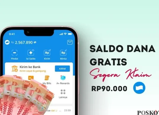 Kamu bisa meraih saldo DANA gratis senilai total Rp90.000. (Sumber: (Poskota/Della Amelia)