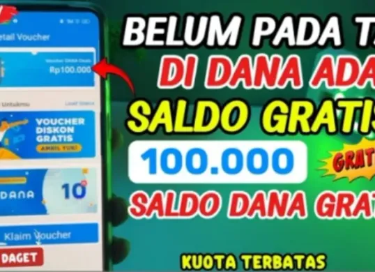 Langsung dari aplikasi DANA, kamu bisa klaim saldo gratis hingga Rp100.000. Gak harus nunggu. (Sumber: YouTube/@Sandi Tutorial)