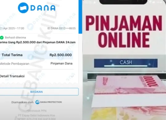 Ilustrasi pinjol tanpa KTP dan cair berupa saldo DANA. (Sumber: Poskota/Dzikri)