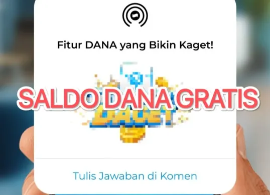 Klaim saldo DANA gratis dari ikutan kuis tebak fitur aplikasi DANA dompet elektronik. (IG DANA)