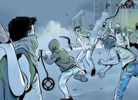 Ilustrasi tawuran. (Sumber: Poskota/Arif)