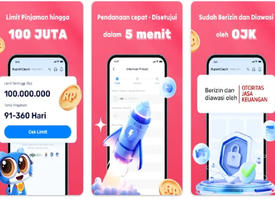 Pinjaman daring Rupiah Cepat berikan pinjaman sampai Rp100 juta. (Sumber: Google Play Store/Rupiah Cepat)