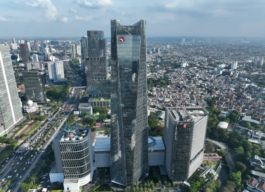Suasana gedumg kantor pusat Telkom di Jalan Gatot Subroto, Mampang Prapatan, Jakarta Selatan. (Sumber: Dok. Telkom)