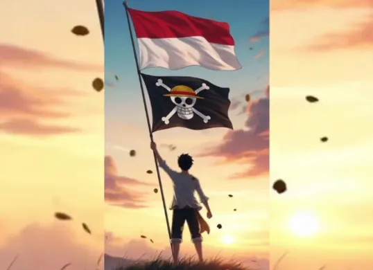 Bendera One Piece ramai dikibarkan dengan Merah Putih. Ini aturan hukumnya. (Sumber: X/@EDitektif)