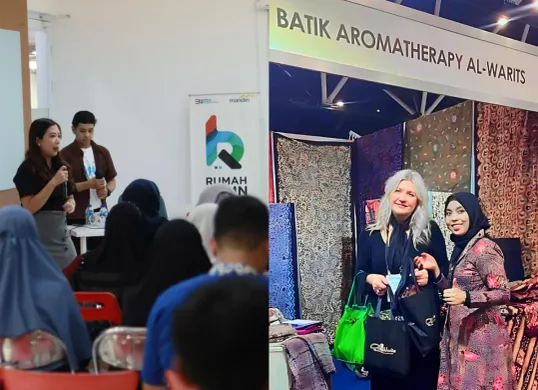 Batik Al Warits, UMKM asal Madura yang menjadi binaan RB Surabaya berhasil menembus pasar Amerika. (Sumber: Dok Corsec Bank Mandiri)
