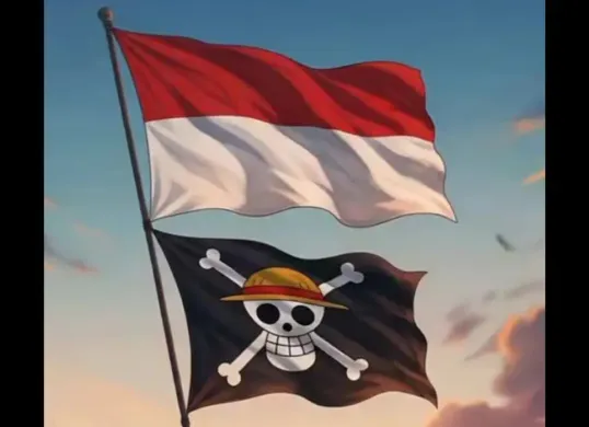 Ilustrasi, pengibaran bendera One Piece dilarang pemerintah.
