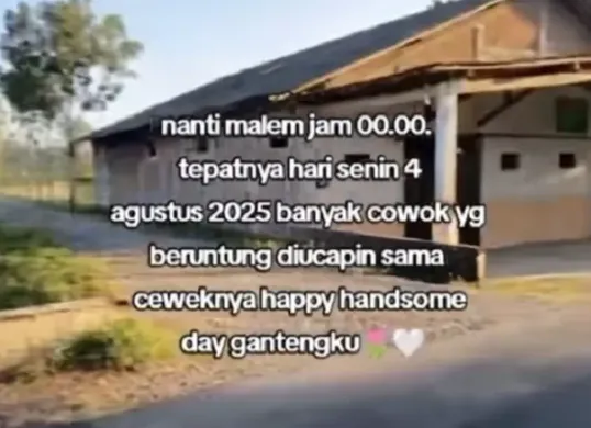 Fenomena Happy Handsome Day 4 Agustus 2025: Kenapa Warganet Ramai Ucapkan 'Gantengku'? (Sumber: TikTok/@fugar16tahun)