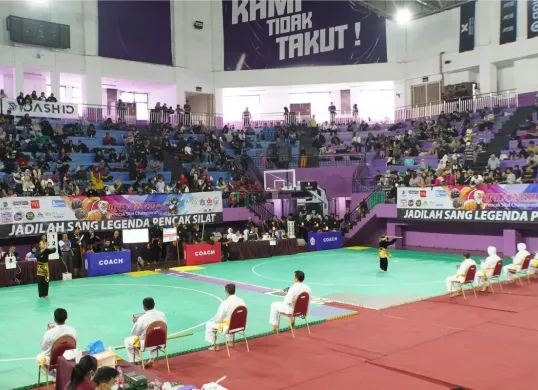 Indonesia Pencak Silat Championship (IPSC) ke-5 diselenggarakan di Gelanggang Olahraga (GOR) Ciracas, Jalan Raya Bogor, Jakarta Timur, Minggu, 3 Agustus 2025. (Sumber: Dok. IPSC)