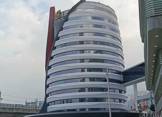 Gedung Bundar Jam Pidsus yang terletak di kompleks Kejaksaan Agung (Kejagung), Jakarta Selatan. (Sumber: Poskota/Ali Mansur)