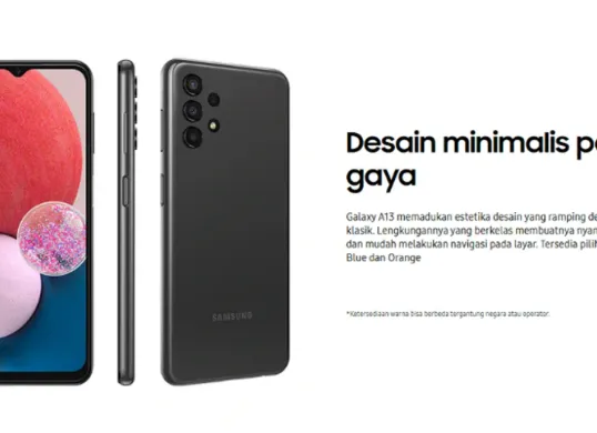 Samsung A13 - 5 HP Samsung berkualitas dengan harga di bawah 2 juta (Sumber: samsung.com)