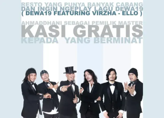 Kebijakan mengejutkan Ahmad Dhani Royalti lagu Dewa 19 digratiskan untuk restoran besar. (Sumber: Instagram/@officialdewa19, @ahmaddhaniofficial)