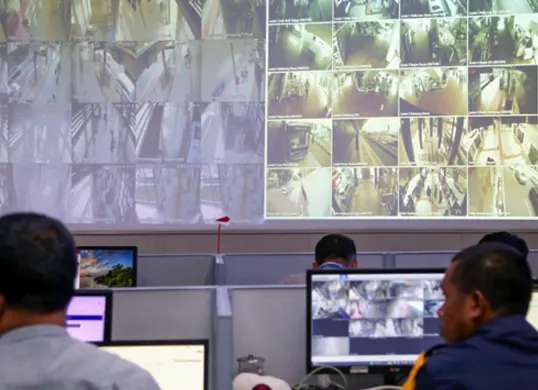 Ilustrasi sistem pemantauan Kota Jakarta lewat CCTV. (Sumber: Dok. Sekretariat DPRD DKI)