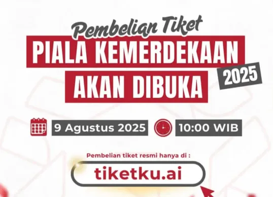 Link dan cara beli tiket Piala Kemerdekaan 2025. (Sumber: Instagram/@official.pialakemerdekaan)