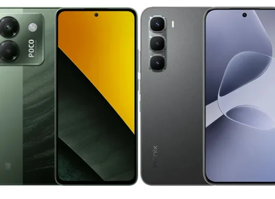 Perbandingan Poco M7 Pro vs Infinix HOT 60 Pro (Sumber: Kolase)