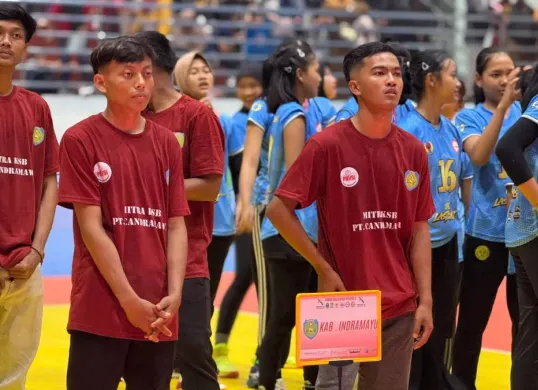 Pembukaan babak kualifikasi cabor bola voli Porprov XV/2026 Jawa Barat di GOR Patriot Candrabhaga, Senin, 11 Agustus 2025. (Sumber: Humas Pemkot Bekasi)
