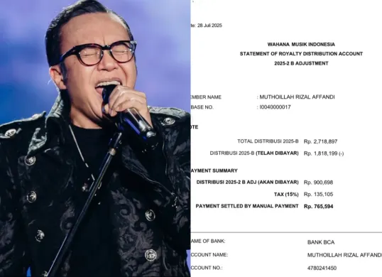 Potret Ari Lasso (kiri) yang memberikan keluhan kepada WAMI terkait distribusi royalti. (Sumber: Instagram/@ari_lasso)