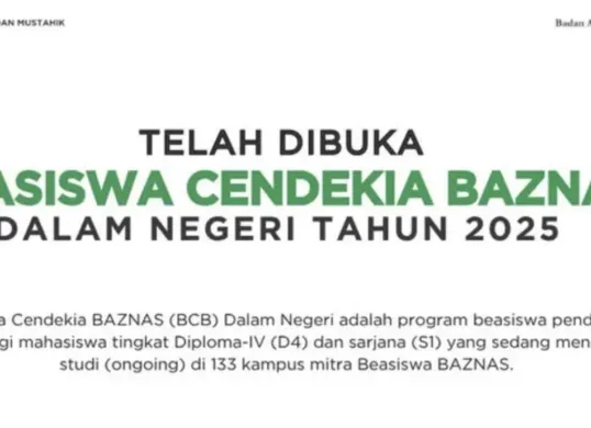 Resmi Dirilis! Template PDF Surat Akad Peserta Beasiswa Cendekia Baznas 2025 dan Cara Daftar di Semua Kampus (Sumber: Instagram/@beasiswabaznasri)