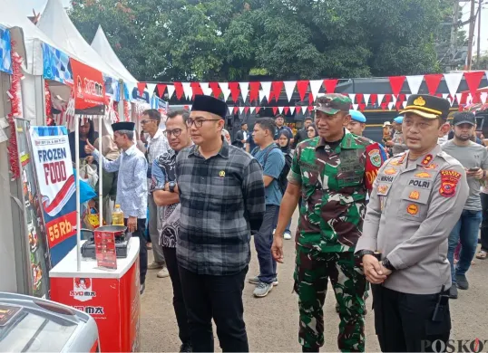 Gerakan Pangan Murah di Mapolres Bogor, Rabu, 13 Agustus 2025. (Sumber: Poskota/Giffar Rivana)