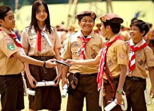 Lirik lagu Hymne Pramuka yang diciptakan Husein Mutahar. (Sumber: Kwarcab Bantul)