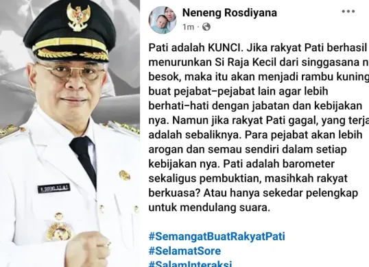 Neneng Rosdiyana Buka Suara, Ingatkan Pejabat Pati Lewat Isu Kebijakan dan Rambu Kuning (Sumber: Facebok/@Neneng Rosdiyana)
