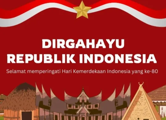 Ilustrasi - Banner 17 Agustus 2025 untuk rayakan HUT ke-80 RI. (Sumber: Canva/Ermedia Studio)