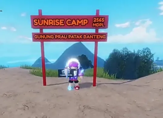 Gunung Prau salah satu gunung di Roblox yang ramah pemula. (Sumber: YouTube/Lania)