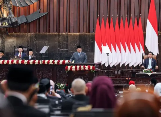 Presiden menghadiri Sidang Tahunan MPR serta Sidang Bersama DPR dan DPD menjelang peringatan Hari Kemerdekaan ke-80. (Sumber: Instagram/@presidenrepublikindonesia)