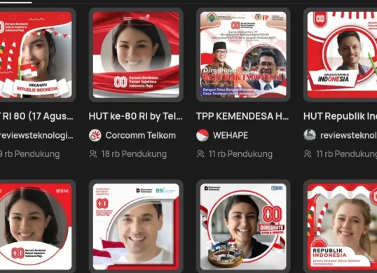 Link dan cara buat Twibbon HUT RI ke-80.