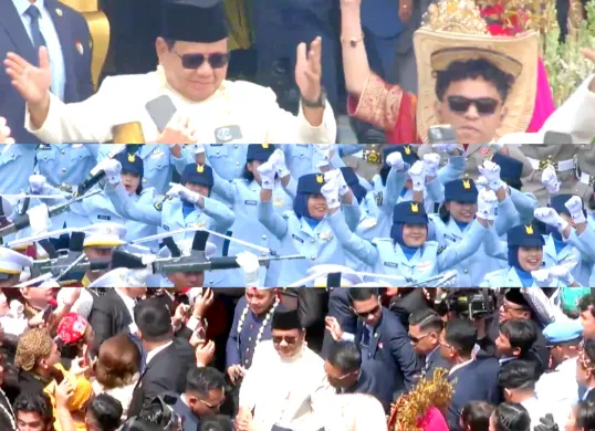 Potret suasana HUT RI saat lagu viral Tabola Bale jadi hiburan di Istana Negara. (Sumber: YouTube/Sekretariat Presiden)