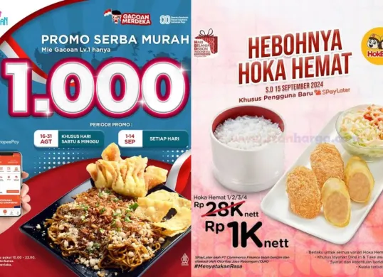 Promo makanan spesial HUT RI ke-80, beli mie Gacoan bayar Rp1.000. (Sumber: Instagram)